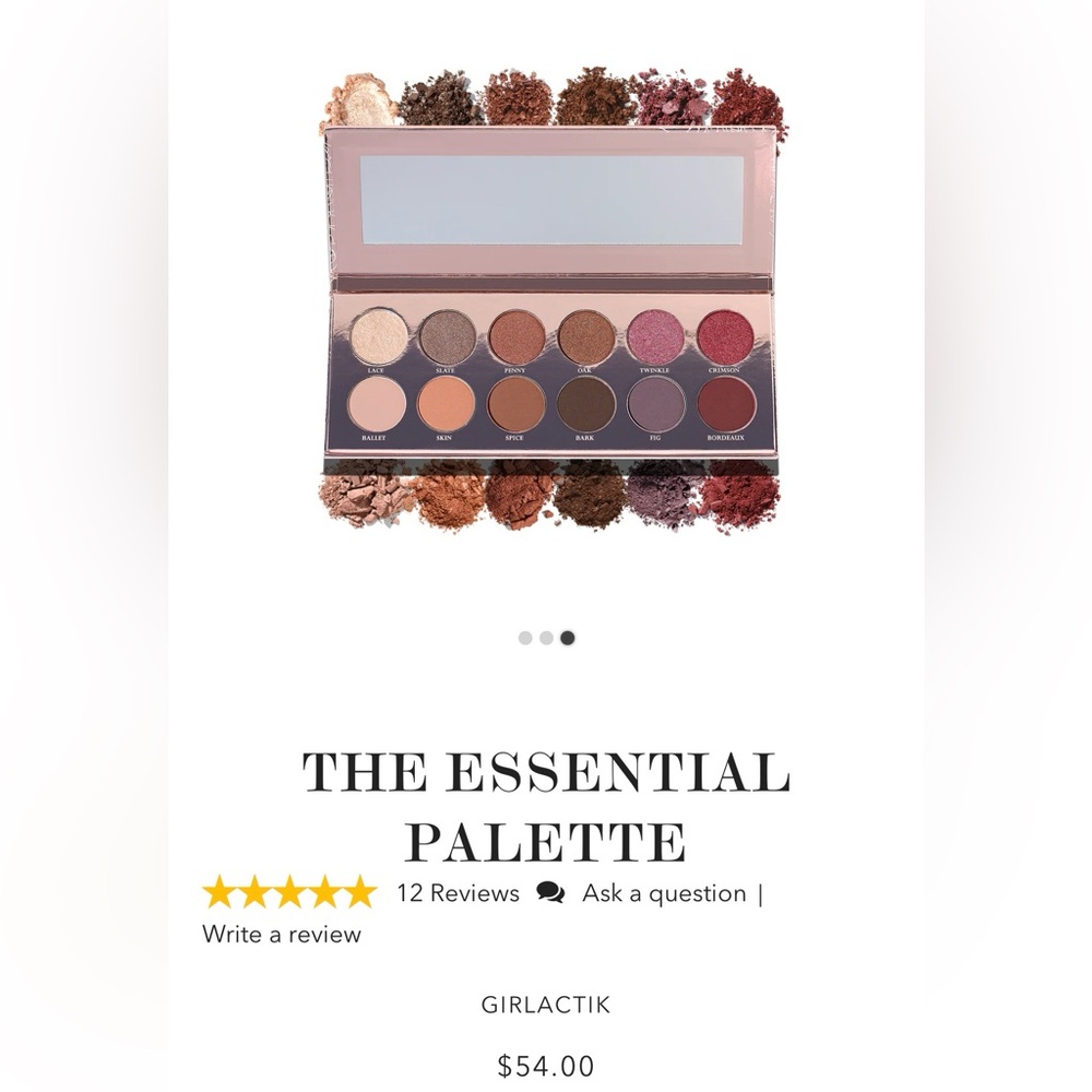 NWT Girlactik The Essential Eyeshadow Palette